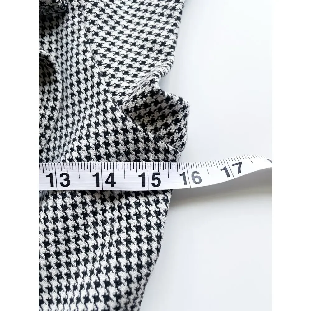 Girl's Floriane of France Black and White Houndstooth Fit & Flare Dress Size 12